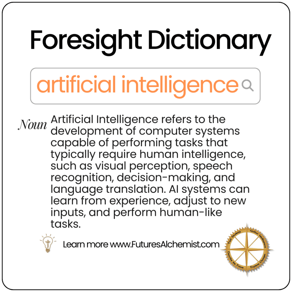 Foresight Dictionary artificial intelligence