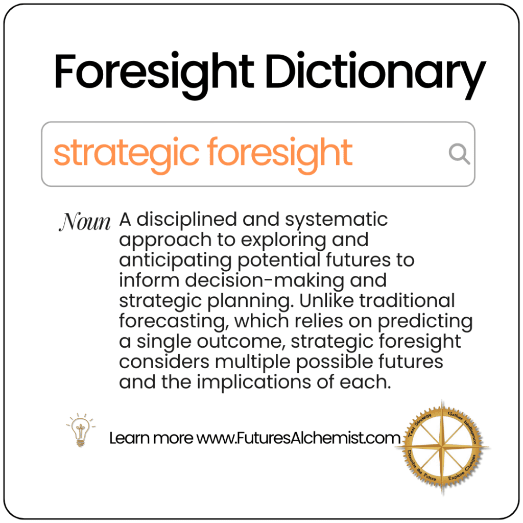 Foresight Dictionary strategic foresight