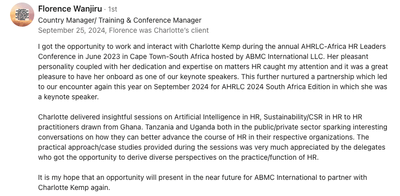 Testimonial ABMC Florence Wanjiru