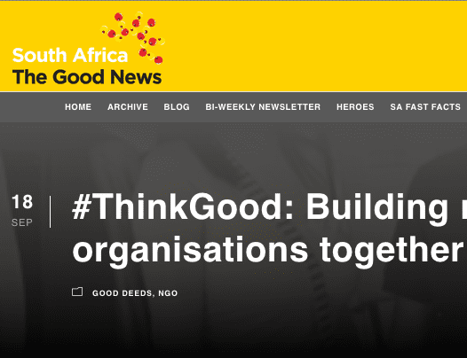 ThinkGood in the news on SA Good News