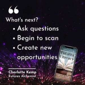 What's next? Ask questions Begin to scan Create new opportunities Charlotte Kemp
