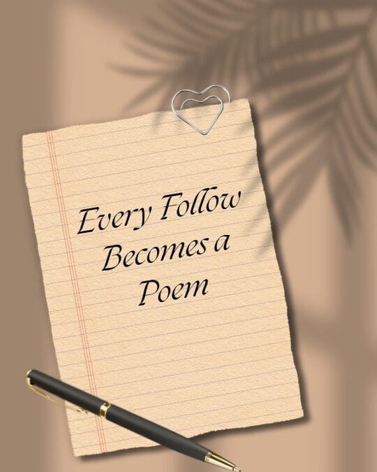 Every follow a poem
